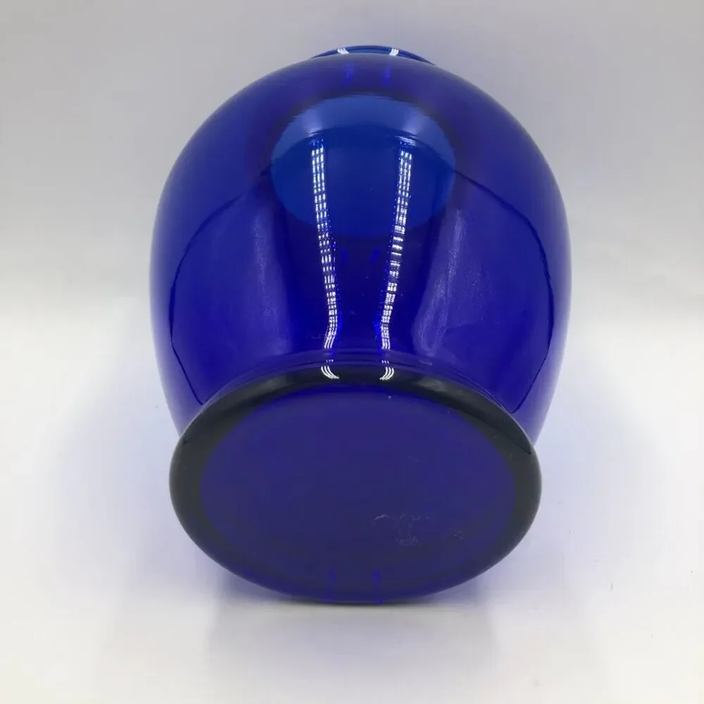Cobalt Blue Glass Vase Tabletop Shelf Decor Collectible Medium Size Accent Piece